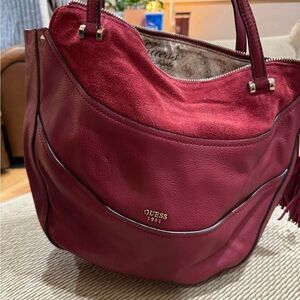 Guess Burgundy Shoulder Bag
